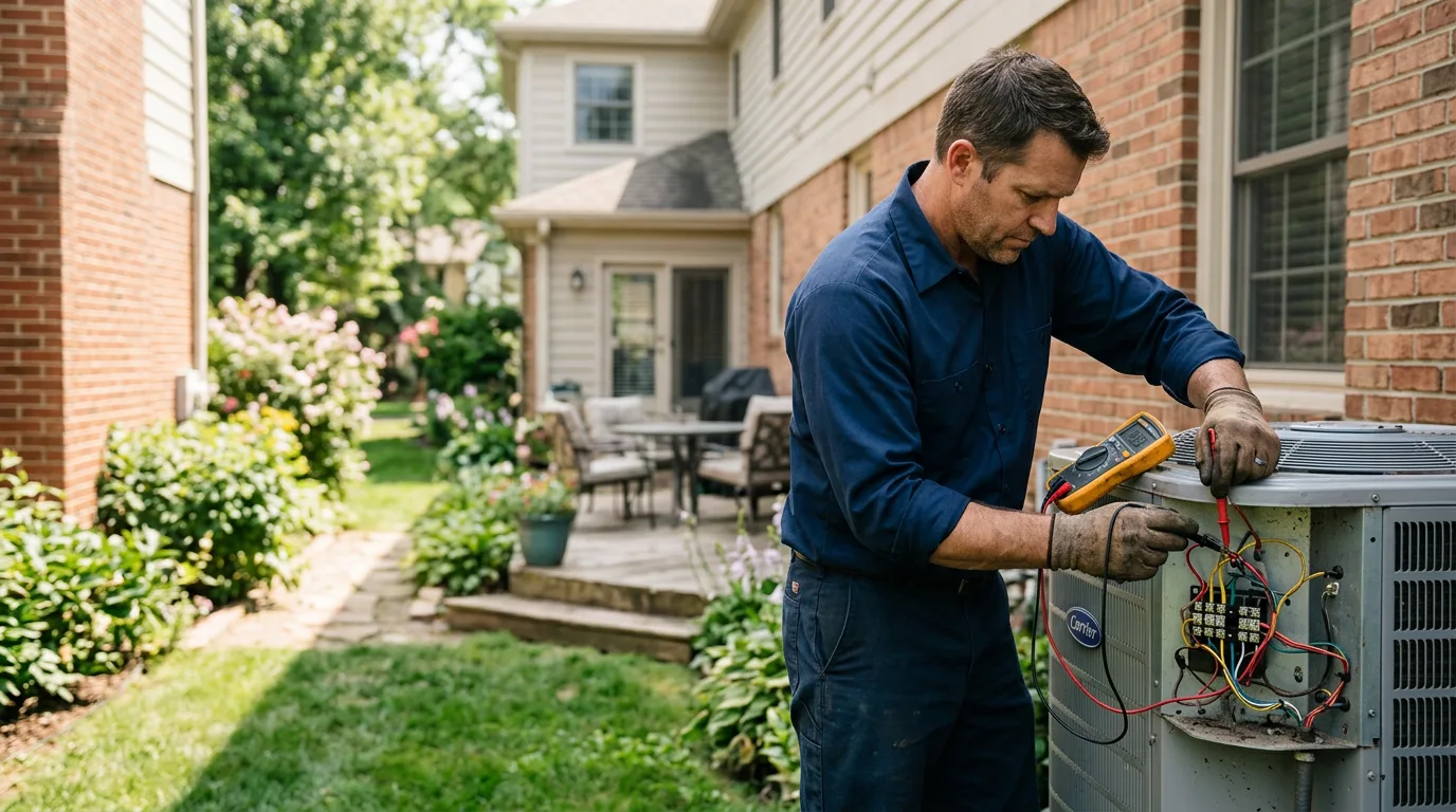 HVAC technician working near Independence, IA